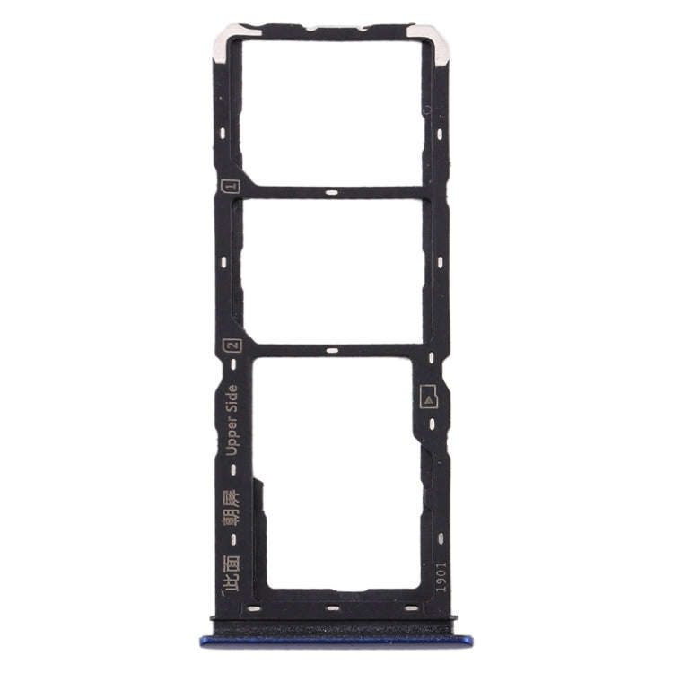 For Vivo U3x / U10 SIM Card Tray + SIM Card Tray + Micro SD Card Tray (Blue)