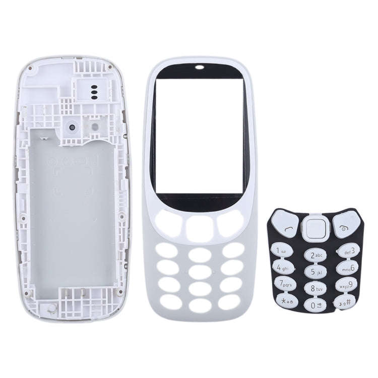 Full Assembly Housing Cover with Keyboard for Nokia 3310(Grey)