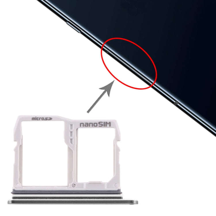 SIM Card Tray + Micro SD Card Tray for LG V40 ThinQ (Silver)