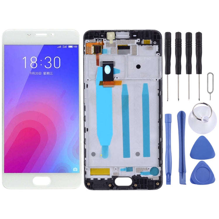 TFT LCD Screen for Meizu M6 M711H M711Q Digitizer Full Assembly with Frame(White)