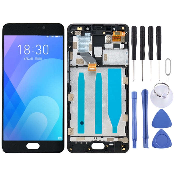 TFT LCD Screen for Meizu M6 Note Digitizer Full Assembly with Frame(Black)