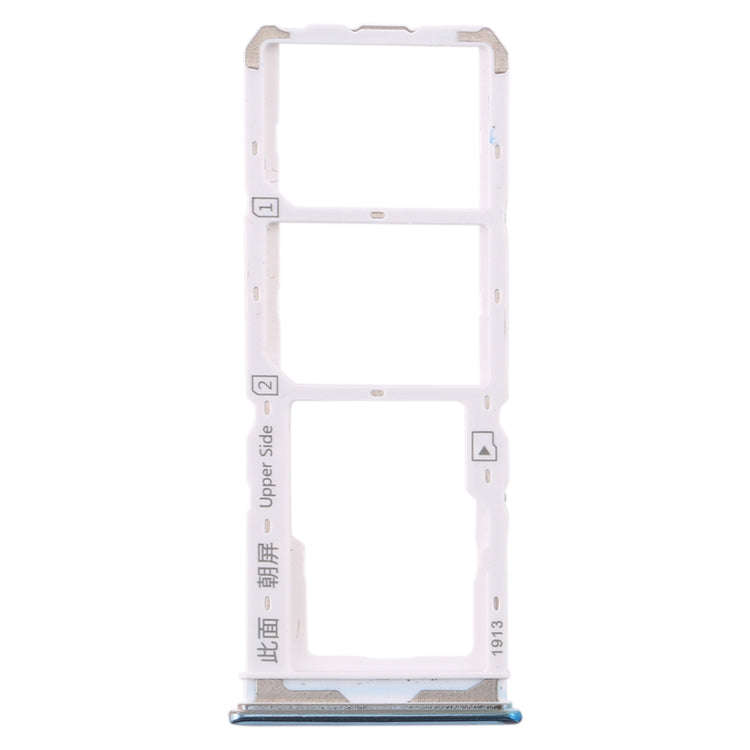 For Vivo Y7s SIM Card Tray + SIM Card Tray + Micro SD Card Tray (Green)