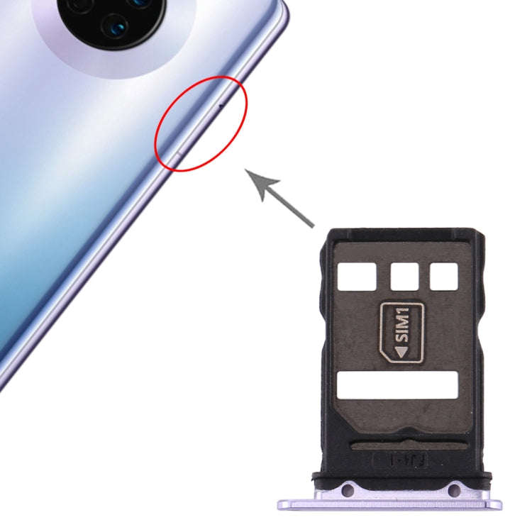 Original SIM Card Tray + NM Card Tray for Huawei Mate 30(Purple)