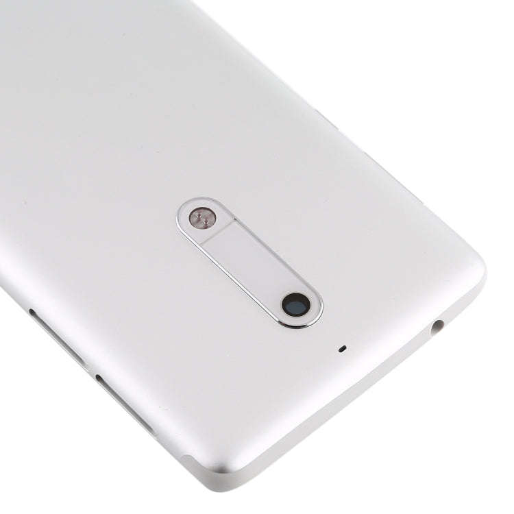 Battery Back Cover with Camera Lens & Side Keys for Nokia 5(White)