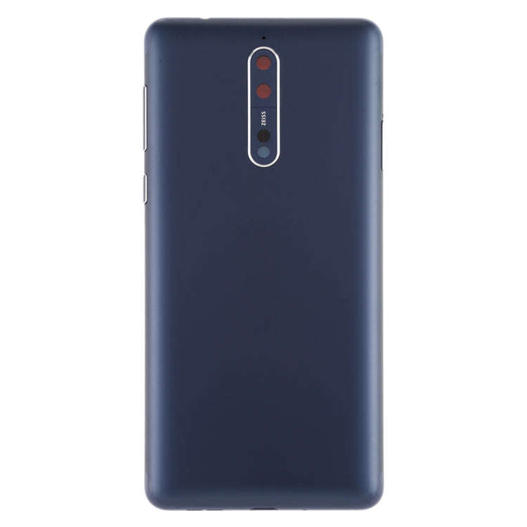 Battery Back Cover with Camera Lens & Side Keys for Nokia 8 / N8 TA-1012 TA-1004 TA-1052(Blue)