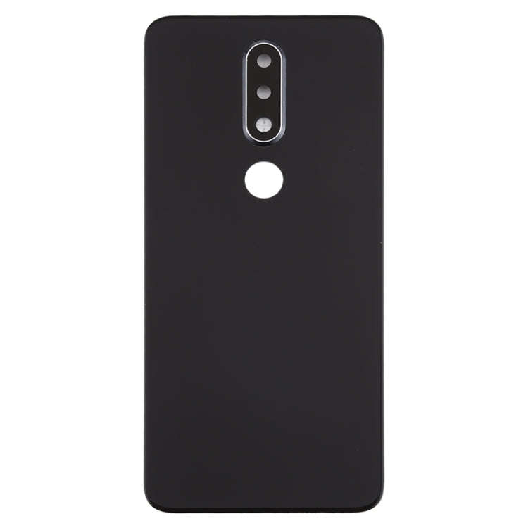 Battery Back Cover with Camera Lens for Nokia X6 (2018) / 6.1 Plus TA-1099 TA-1103(Black)