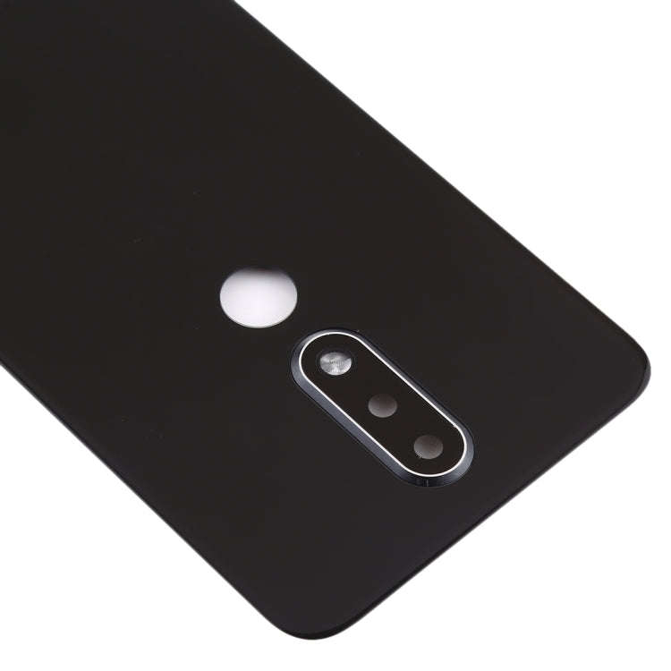 Battery Back Cover with Camera Lens for Nokia X6 (2018) / 6.1 Plus TA-1099 TA-1103(Black)