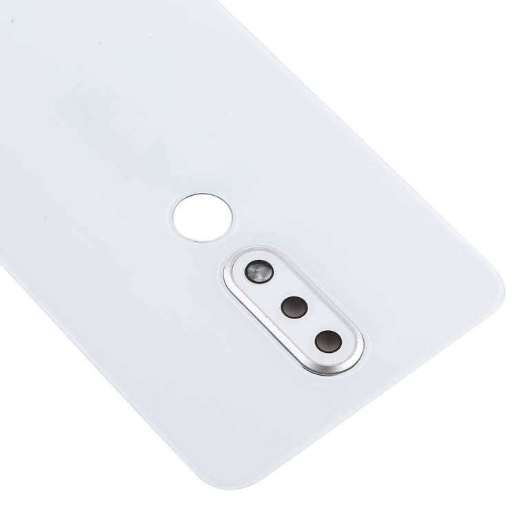 Battery Back Cover with Camera Lens for Nokia X6 (2018) / 6.1 Plus TA-1099 TA-1103(White)