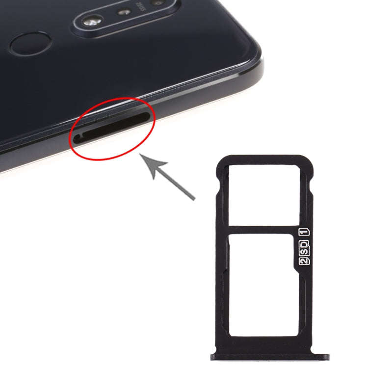 SIM Card Tray + SIM Card Tray / Micro SD Card Tray for Nokia 7.1 / TA-1100 TA-1096 TA-1095 TA-108...