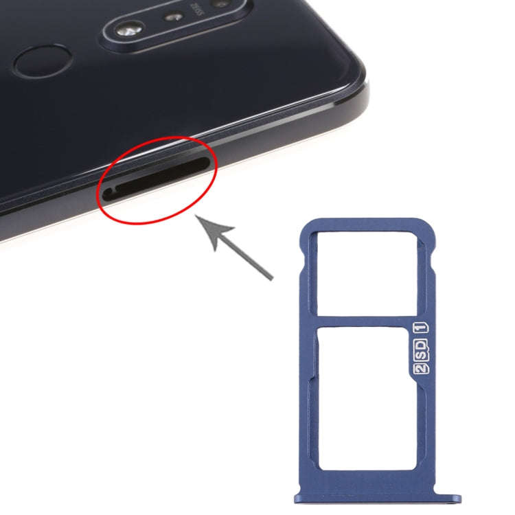 SIM Card Tray + SIM Card Tray / Micro SD Card Tray for Nokia 7.1 / TA-1100 TA-1096 TA-1095 TA-108...