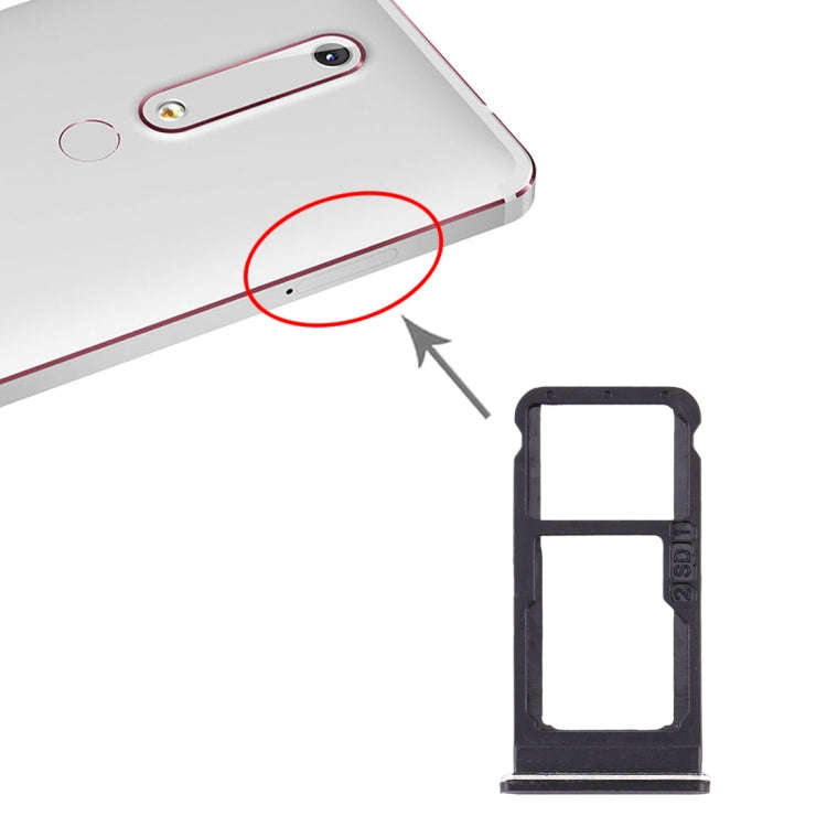 SIM Card Tray + SIM Card Tray / Micro SD Card Tray for Nokia 6.1 / 6 (2018) / TA-1043 TA-1045 TA-...