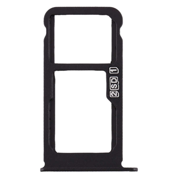 SIM Card Tray + SIM Card Tray / Micro SD Card Tray for Nokia X6 (2018) / TA-1099 / 6.1 Plus (Black)