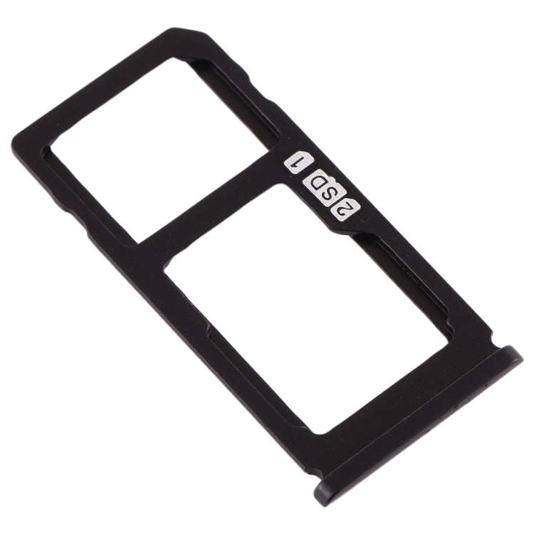SIM Card Tray + SIM Card Tray / Micro SD Card Tray for Nokia 8 / N8 TA-1012 TA-1004 TA-1052 (Black)