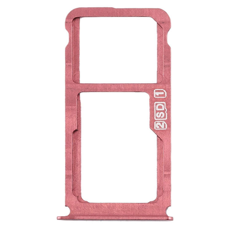 SIM Card Tray + SIM Card Tray / Micro SD Card Tray for Nokia 7 Plus TA-1062 (Purplish Red)