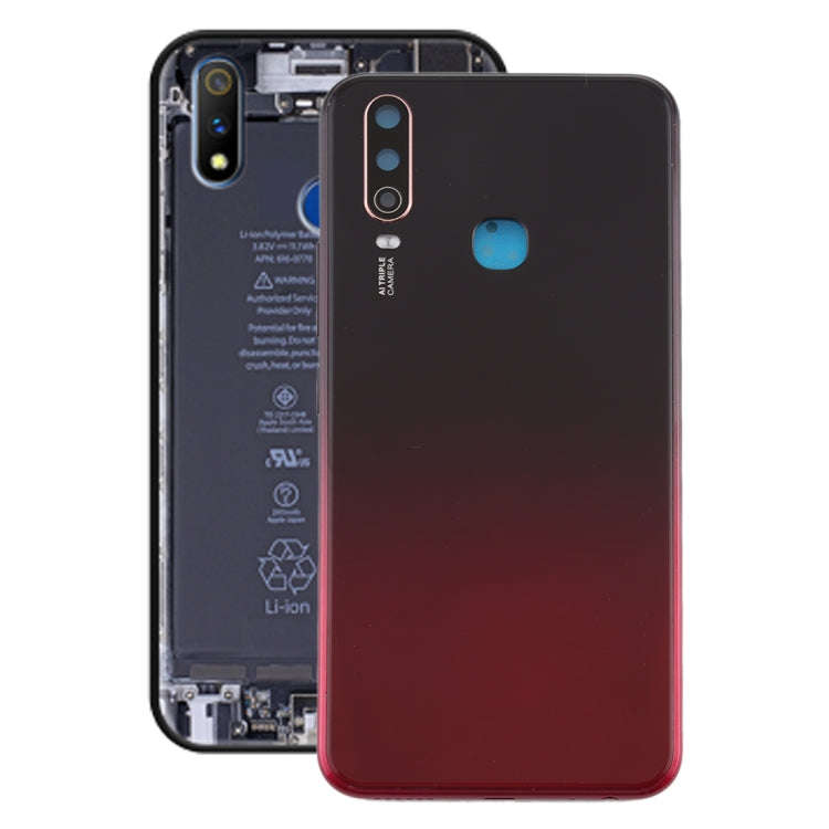 For Vivo Y3 Battery Back Cover with Camera Lens (Red)