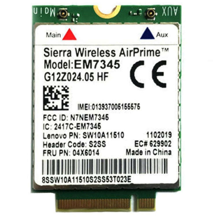 EM7345 4G Module NGFF M.2 WWAN Card 04 x 6014 4G LTE / HSPA + 42Mbps Card for Lenovo IBM / ThinkP...