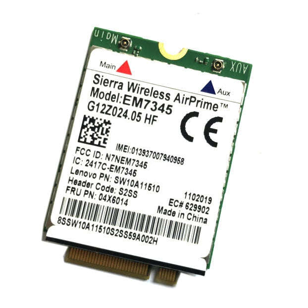 EM7345 4G Module NGFF M.2 WWAN Card 04 x 6014 4G LTE / HSPA + 42Mbps Card for Lenovo IBM / ThinkP...