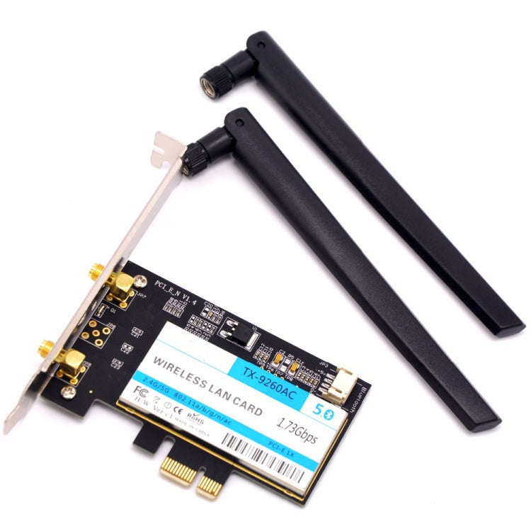 TX-9260AC Wireless-AC Dual Band 802.11ac 1730Mbps Desktop PCI-e WiFi Adapter + Bluetooth 5.0 WLAN...