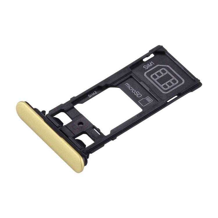 for Sony Xperia XZs (Dual SIM Version) SIM & Micro SD / SIM Card Tray(Gold)