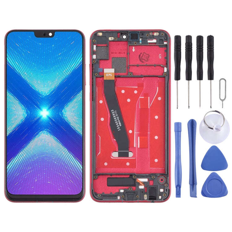 OEM LCD Screen for Huawei Honor 8X Digitizer Full Assembly with Frame(Red)