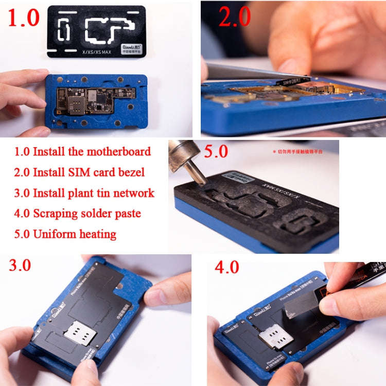 Qianli BGA Reballing Stencil Platform for iPhone X / XS / XS Max