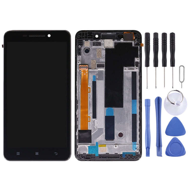 OEM LCD Screen for Lenovo A5000 Digitizer Full Assembly with Frame (Black)