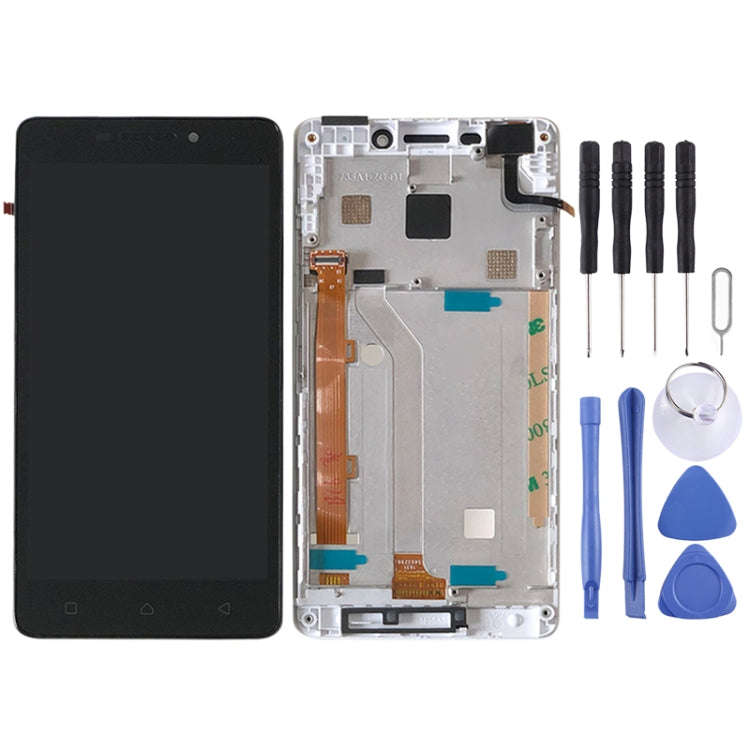 OEM LCD Screen for Lenovo Vibe P1m P1ma40 P1mc50 Digitizer Full Assembly with Frame (White)