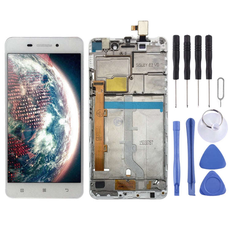 OEM LCD Screen for Lenovo S60 S60W S60T S60A Digitizer Full Assembly with Frame (White)