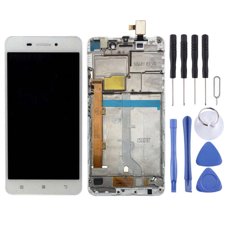 OEM LCD Screen for Lenovo S60 S60W S60T S60A Digitizer Full Assembly with Frame (White)