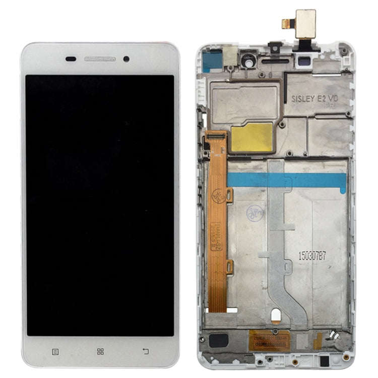 OEM LCD Screen for Lenovo S60 S60W S60T S60A Digitizer Full Assembly with Frame (White)