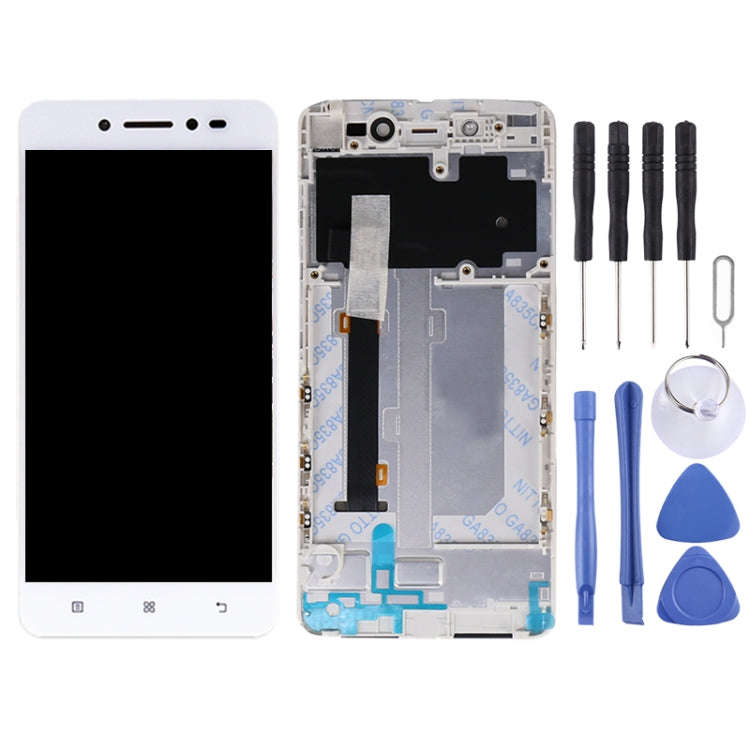 OEM LCD Screen for Lenovo S90 S90-T S90-U S90-A Digitizer Full Assembly with Frame (White)