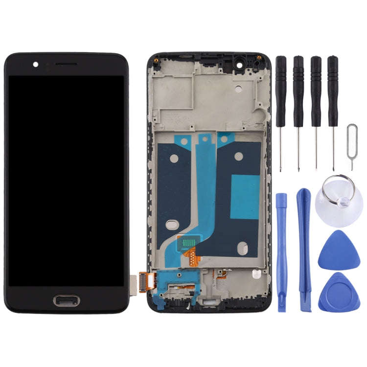 For OnePlus 5 A5000 TFT Material LCD Screen and Digitizer Full Assembly with Frame (Black)