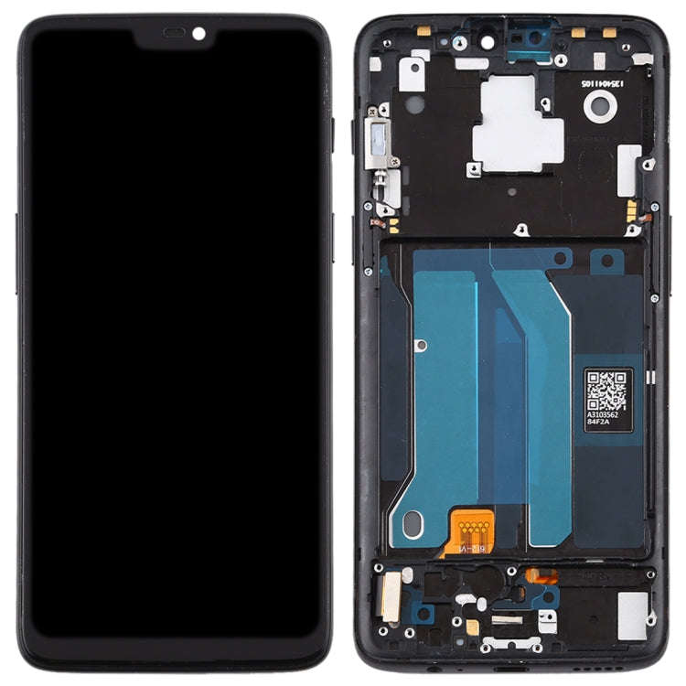 For OnePlus 6 A6000 TFT Material LCD Screen and Digitizer Full Assembly with Frame (Black)