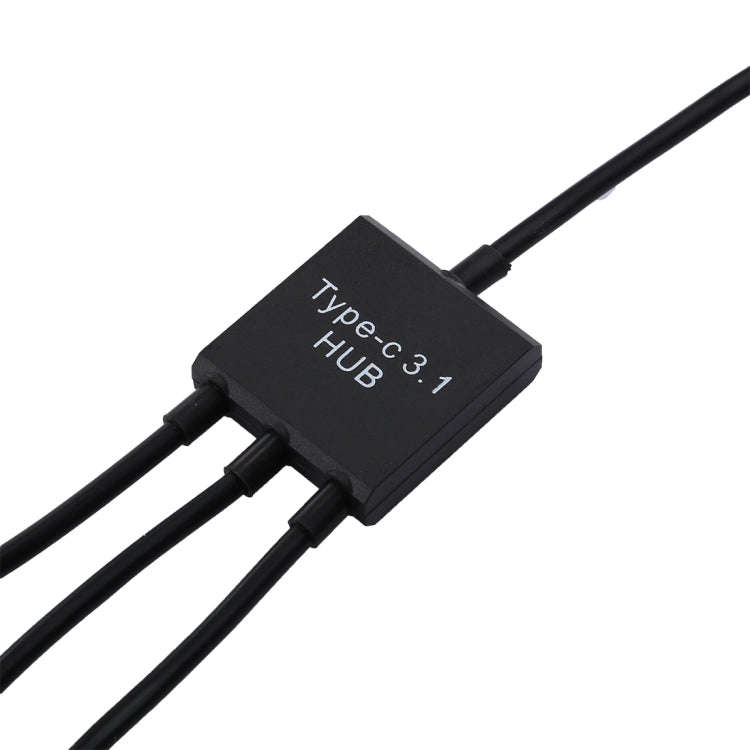 Portable USB-C / Type-C Male to Dual USB Ports Female + Micro USB Female Mini Cable Hub Splitter ...