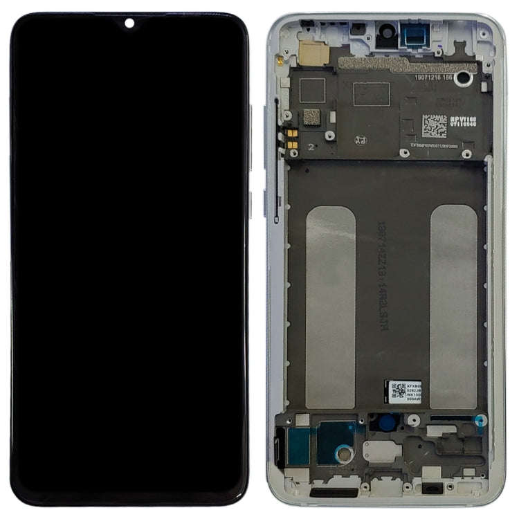 Original LCD Screen for Xiaomi Mi CC9 Digitizer Full Assembly with Frame(Silver)