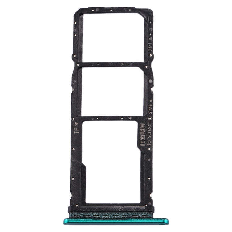 SIM Card Tray + SIM Card Tray + Micro SD Card Tray for Huawei P40 Lite E / Enjoy 10(Green)