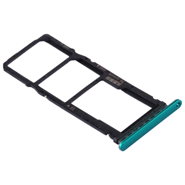 SIM Card Tray + SIM Card Tray + Micro SD Card Tray for Huawei P40 Lite E / Enjoy 10(Green)