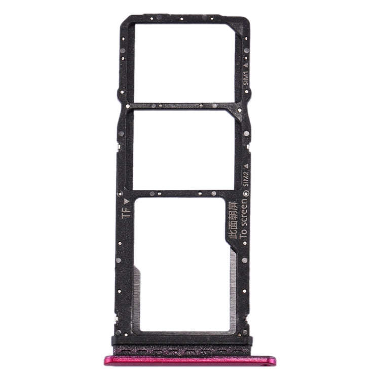 SIM Card Tray + SIM Card Tray + Micro SD Card Tray for Huawei P40 Lite E / Enjoy 10(Red)