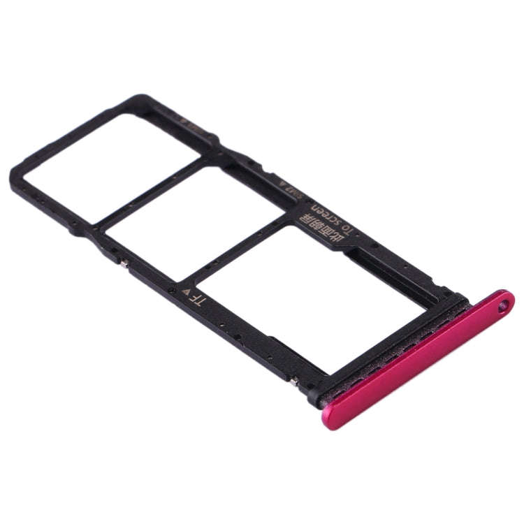 SIM Card Tray + SIM Card Tray + Micro SD Card Tray for Huawei P40 Lite E / Enjoy 10(Red)