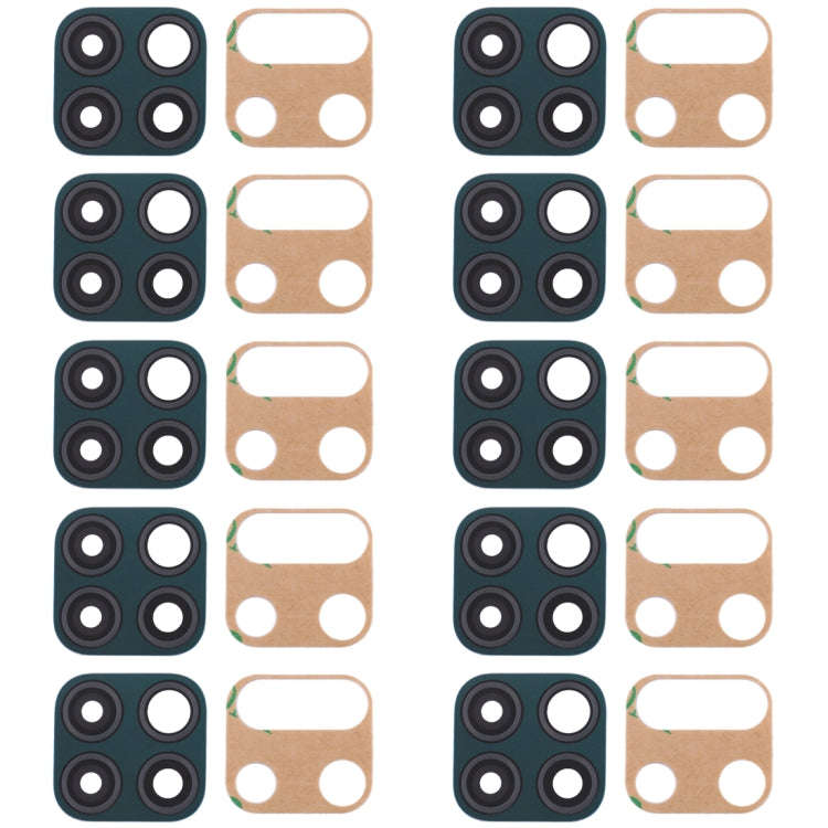For Huawei P40 Lite  10pcs Original Back Camera Lens (Green)