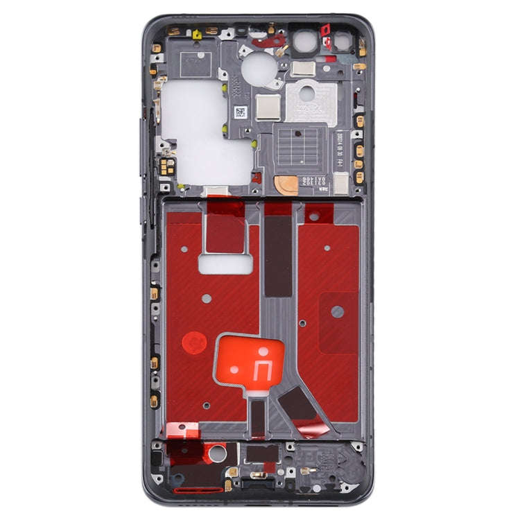 Original Middle Frame Bezel Plate with Side Keys for Huawei P40 Pro(Black)