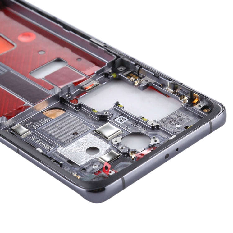 Original Middle Frame Bezel Plate with Side Keys for Huawei P40 Pro(Black)