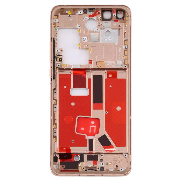 Original Middle Frame Bezel Plate with Side Keys for Huawei P40 Pro(Gold)