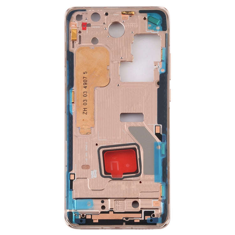 Original Middle Frame Bezel Plate with Side Keys for Huawei P40 Pro(Gold)