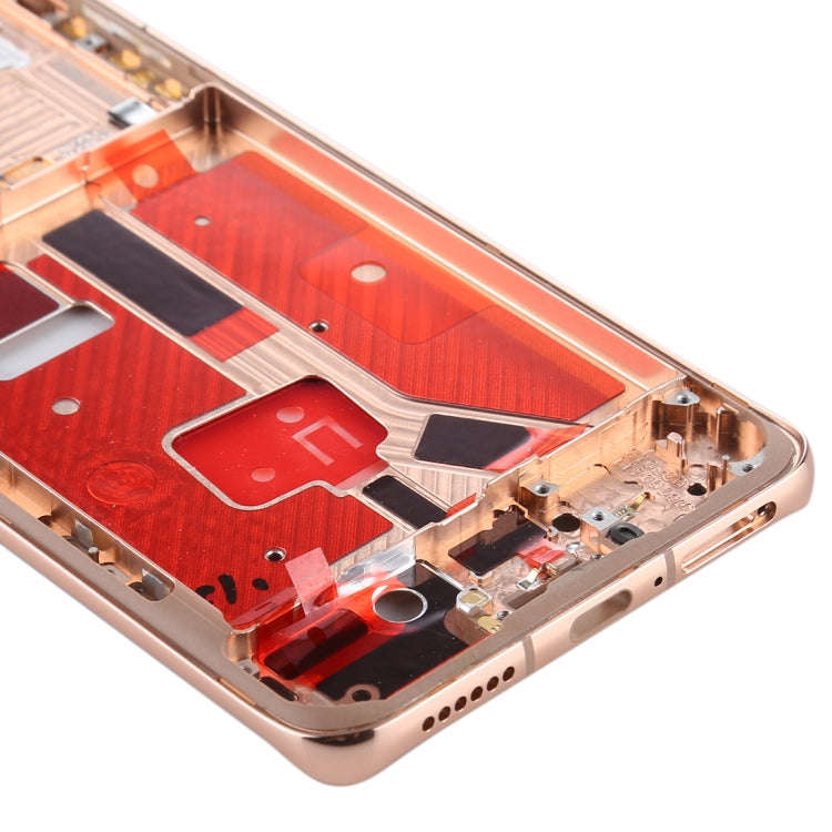 Original Middle Frame Bezel Plate with Side Keys for Huawei P40 Pro(Gold)