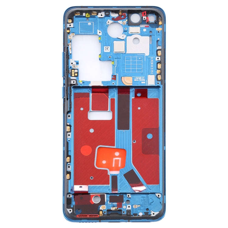 Original Middle Frame Bezel Plate with Side Keys for Huawei P40 Pro(Blue)