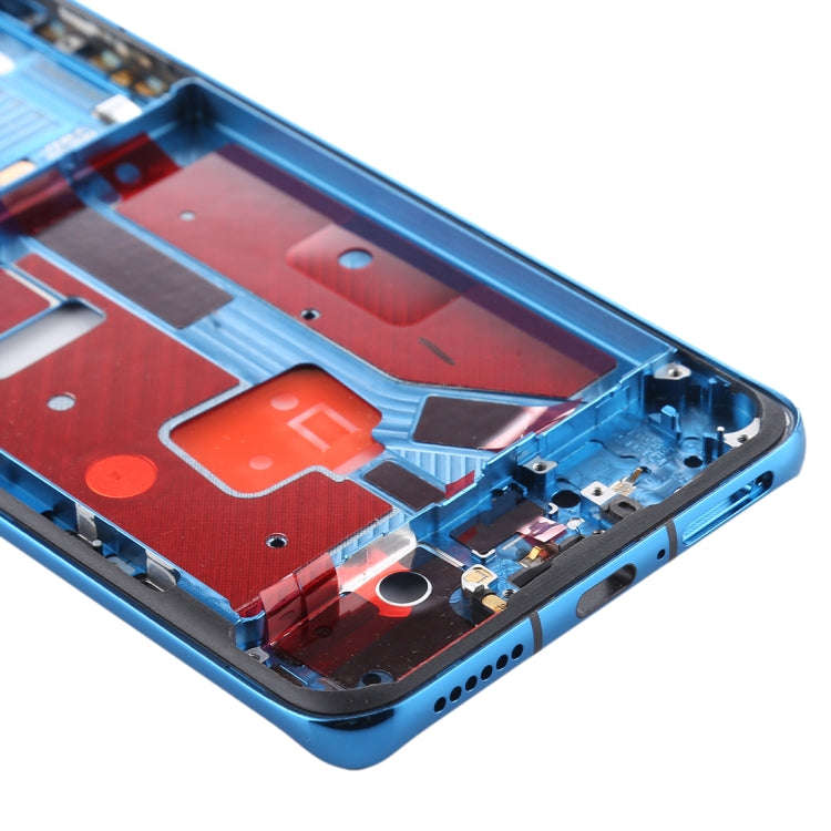 Original Middle Frame Bezel Plate with Side Keys for Huawei P40 Pro(Blue)