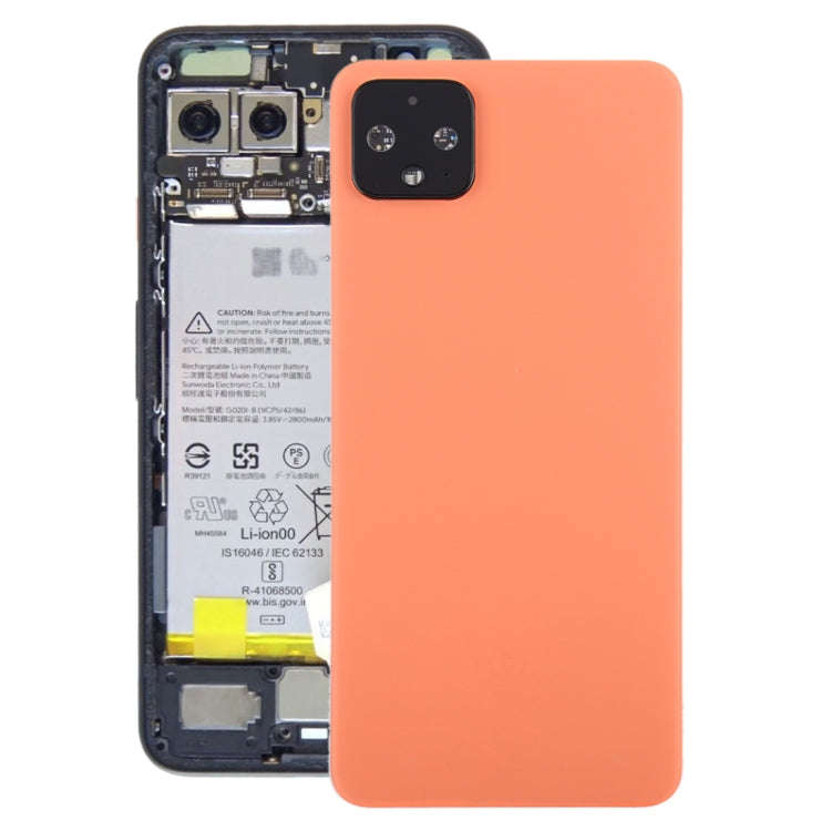 Battery Back Cover with Camera Lens Cover for Google Pixel 4XL(Orange)