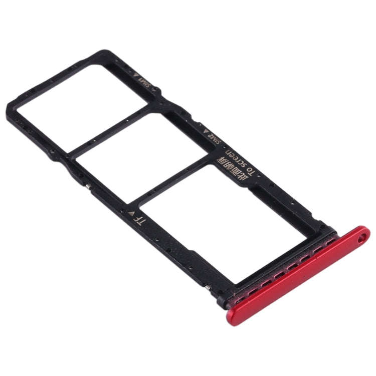 SIM Card Tray + SIM Card Tray + Micro SD Card Tray for Huawei Enjoy 10 / Honor Play 3 (Red)