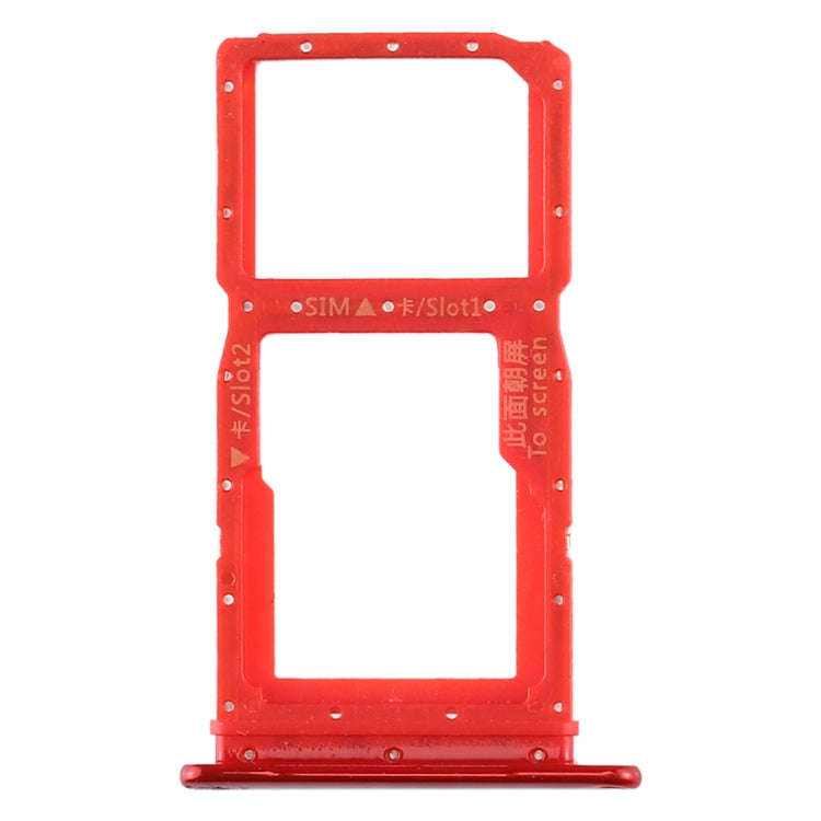 SIM Card Tray + SIM Card Tray / Micro SD Card Tray for Huawei Enjoy 10 Plus (Red)